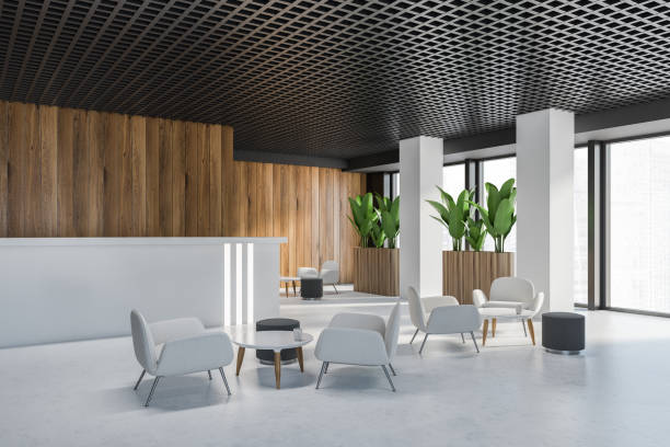 istock White and wooden office lounge corner 1278481865