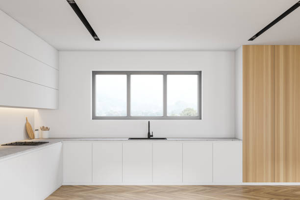 istock White and wooden kitchen with cupboards 1278481872