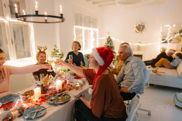 istock Multigenerational family celebrating Christmas at home 1278482700