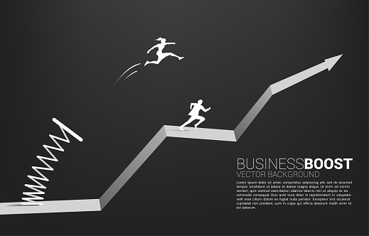 Concept of boost and growth in business.