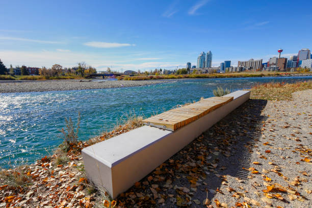 istock Fall colours in Calgary's St. Patrick's Island park along the Bow River 1278486989