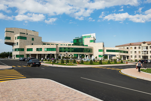 The hospital in Stepanakert, Nagorno-Karabakh, opened in 2013. Photographed on September 22, 2016.