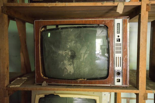 istock Old broken tv in store of ghost town Pripyat 1278487714