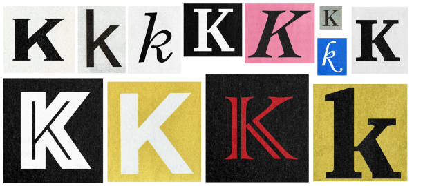 istock Paper cut letter ik Newspaper cutouts collage Scrapbooking crafting 1278487924