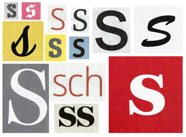 istock Paper cut letter S. Newspaper cutouts scrapbooking crafting 1278487925