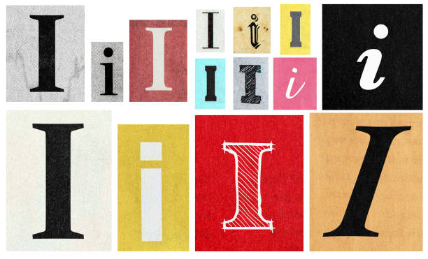 istock Newspaper cutouts collage Paper cut letter i Scrapbooking crafting 1278487929