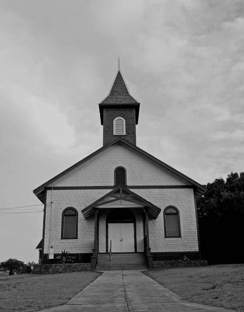 istock Church on Maui, HI, Black and White Front View 1278490318
