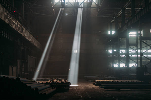 istock Beams in old industrial building or warehouse 1278491170