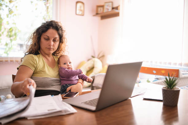 istock Woman working from home. 1278494818