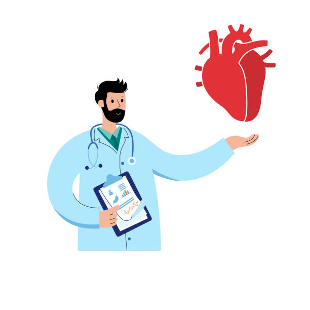 kardiologisches vorlagenkonzept - human heart heart disease healthy lifestyle human internal organ stock-grafiken, -clipart, -cartoons und -symbole