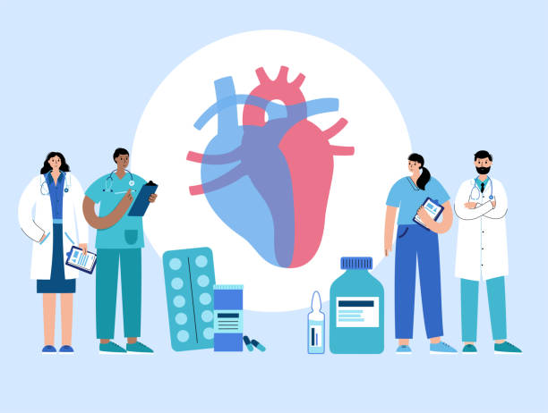 kardiologisches vorlagenkonzept - human heart heart disease healthy lifestyle human internal organ stock-grafiken, -clipart, -cartoons und -symbole