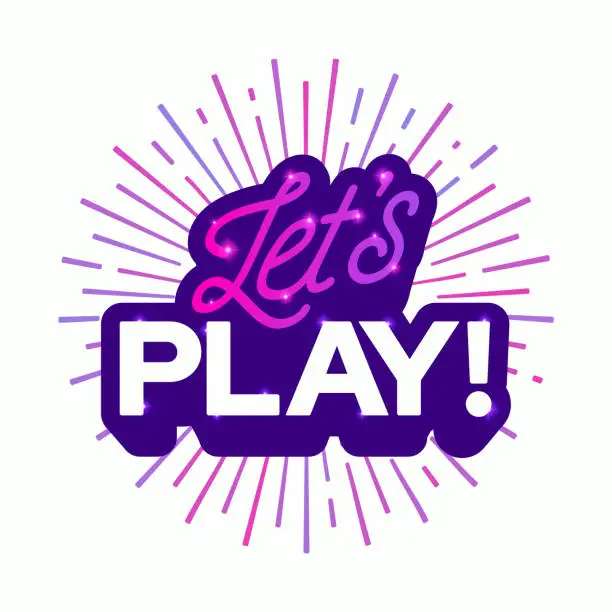 Vector illustration of Let's Play!