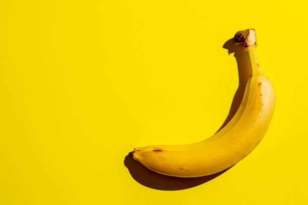 istock Banana fruit on background of yellow. 1278500515