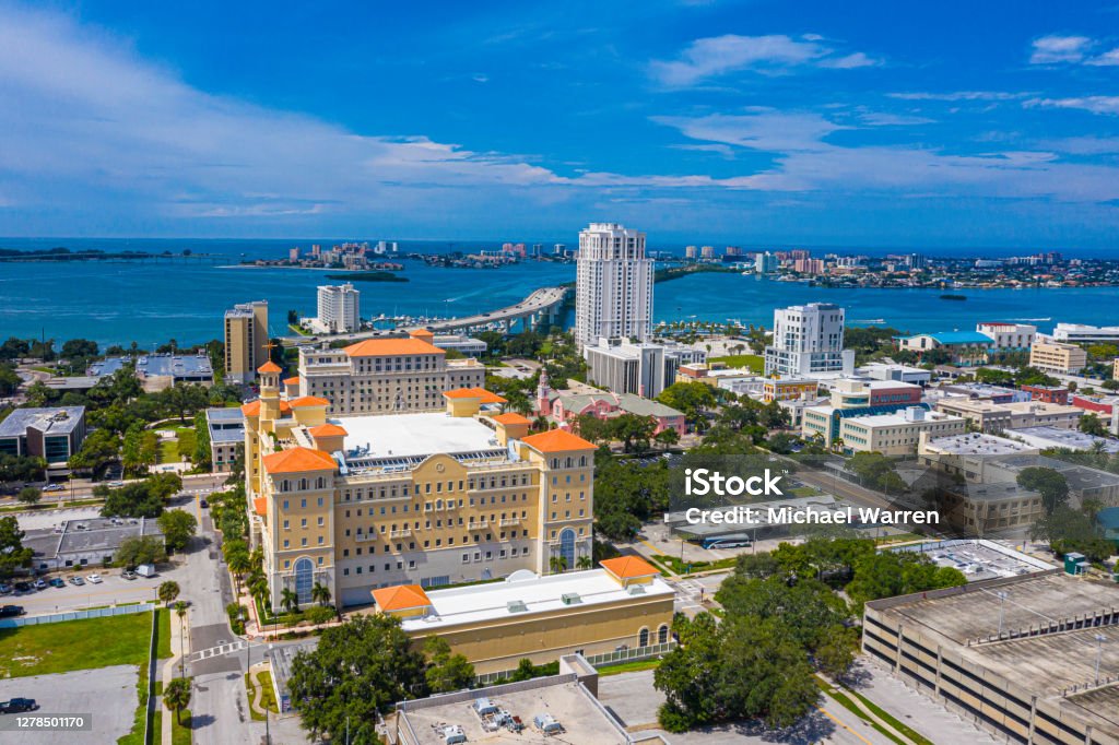 Clearwater, Florida Skyline Clearwater Florida Skyline with Church of Scientology Building. Clearwater - Florida Stock Photo