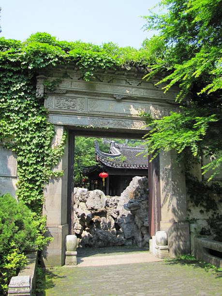istock Walking around chinese garden 1278504097