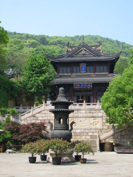 istock Walking around chinese garden 1278504103