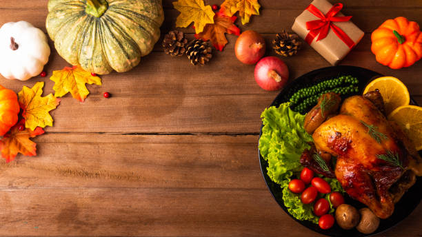 istock Thanksgiving roast turkey or chicken and vegetables 1278509437