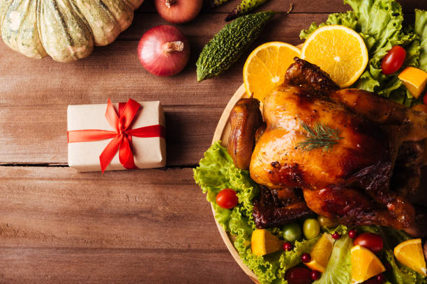 istock Thanksgiving roasted turkey or chicken and vegetables 1278509447