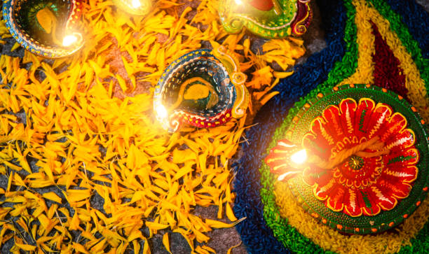 istock Happy celebration Deepavali, or Diwali Indian festival 1278509484