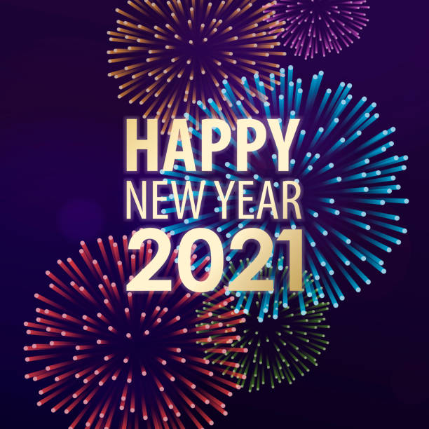 2021 новый год фейерверк spectacular - happy new years stock illustrations