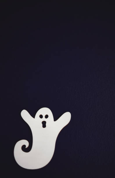 istock Purple Halloween Background with Ghost 1278514216