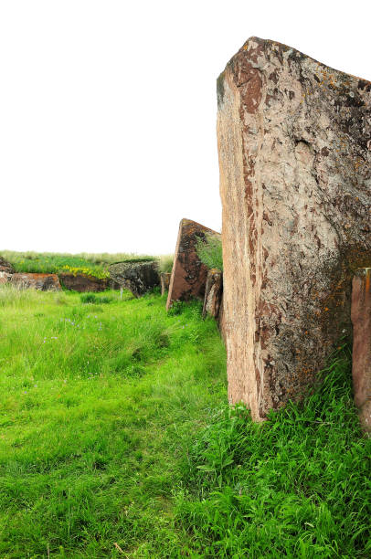 istock Remains of an ancient stone wall with tall grass. 1278514372