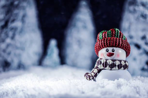 istock Snowman in the forest Christmas Card 1278515144