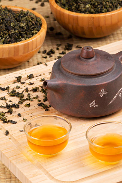istock Traditional Chinese tea pot and Green tea 1278520082