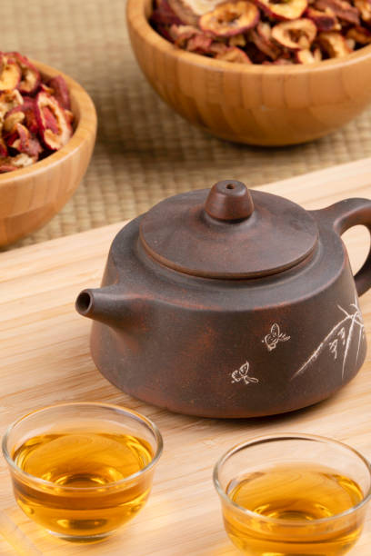 istock Traditional Chinese tea pot and Hawthorn Fruit tea 1278520104