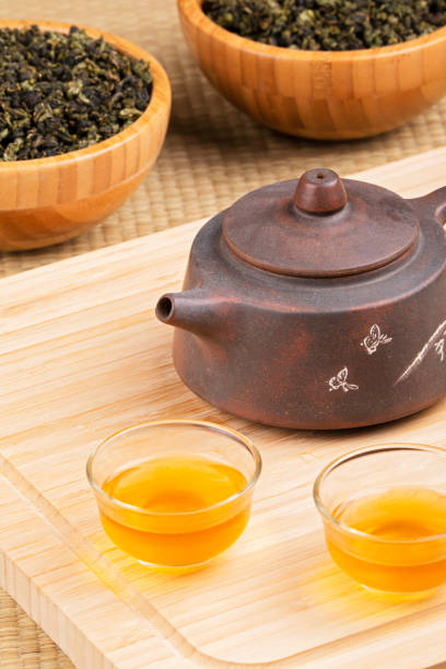 istock Traditional Chinese tea pot and Green tea 1278520149
