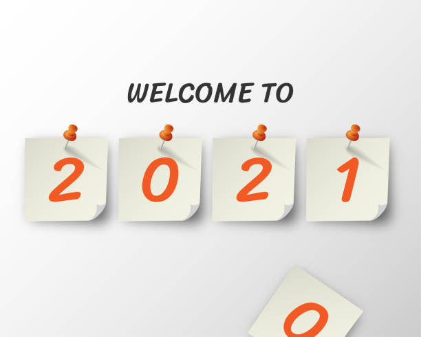 istock Happy new year 2021. Greetings card. abstract background. Vector illustration. 1278520257