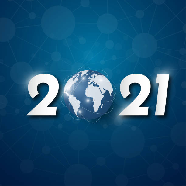 istock Happy new year 2021. Greetings card. abstract background. Vector illustration. 1278520268