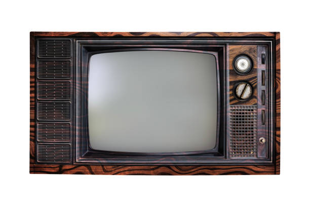 istock Old television isolated on white background. 1278522138