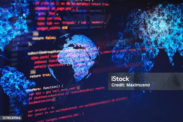 Software Developer Programming Code Abstract Computer Script Code Stock ...