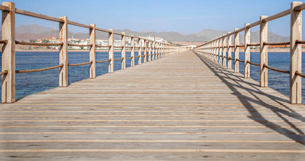 istock The background is a beautiful wooden long pier 1278532876