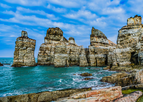 Great rocks by Baengnyeong island Beach