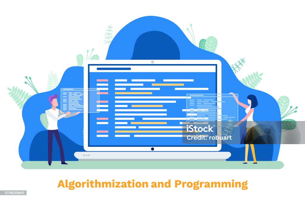 Algorithmization And Programming Capital Vector Stock Illustration ...