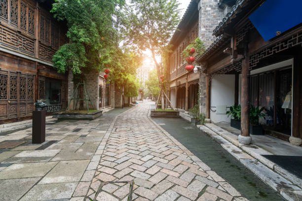 istock Ancient town buildings and streets in Nanjing, China 1278538457