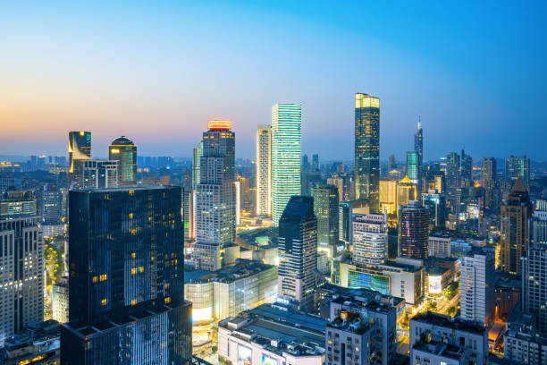 istock At night, panoramic view of Nanjing, China 1278539155