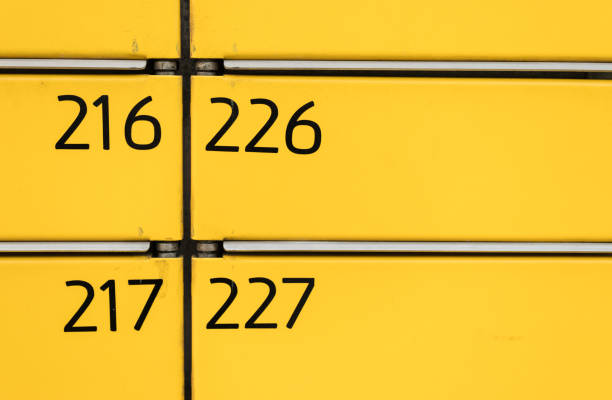 istock Post office box. Yellow post box for rentals. 1278539432