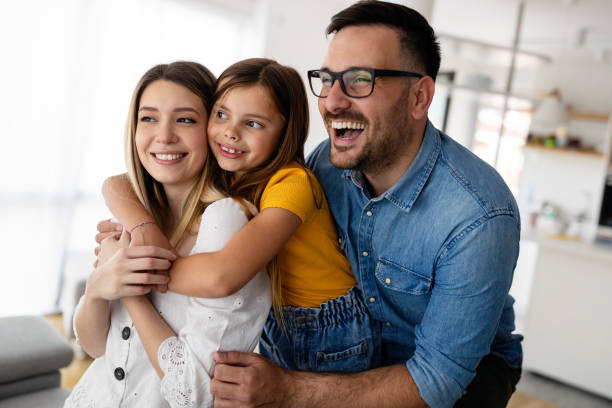 istock Happy family having fun times at home 1278539663