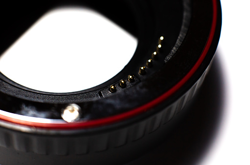 Extension tube for the photo camera. Close up.