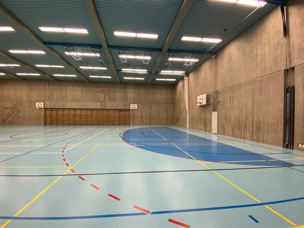 istock Interior of empty modern gymnasium 1278542700