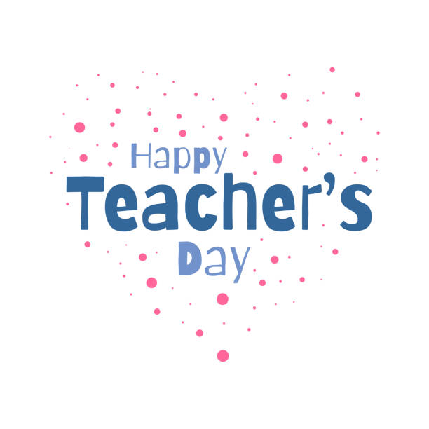 Happy teacher's day vector illustration. Happy teacher's day greeting vector illustration. teacher appreciation week stock illustrations