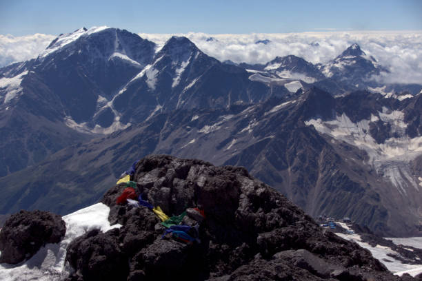 istock Climbing Elbrus. View from the slopes of Elbrus. 1278547444