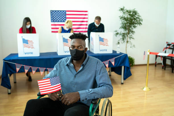 istock Afro-American man on Election Day 1278547658