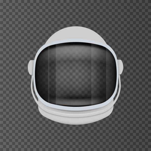 illustrazioni stock, clip art, cartoni animati e icone di tendenza di equipaggiamento casco astronauta isolato su sfondo trasparente. illustrazione vettoriale. - astronaut space helmet space helmet