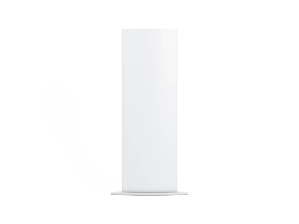totem poster lightbox mock up, display pubblicitario leggero mockup isolato su bianco - totem foto e immagini stock