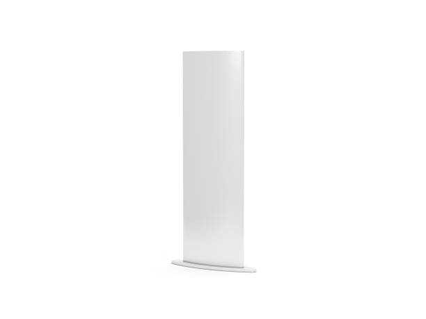 istock Tall Totem poster light advertising display stand Mockup isolated on white 1278556479