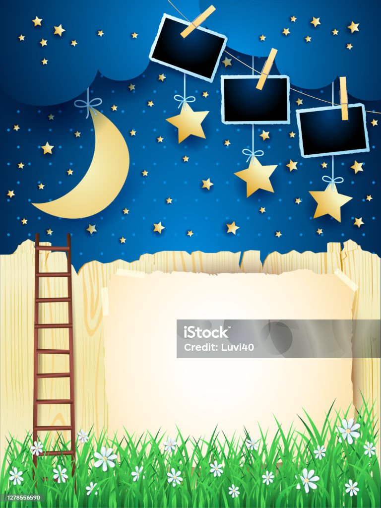 Phong Cảnh Siêu Thực Với Starway Mặt Trăng Và Khung Ảnh Hình minh họa Sẵn  có - Tải xuống Hình ảnh Ngay bây giờ - iStock
